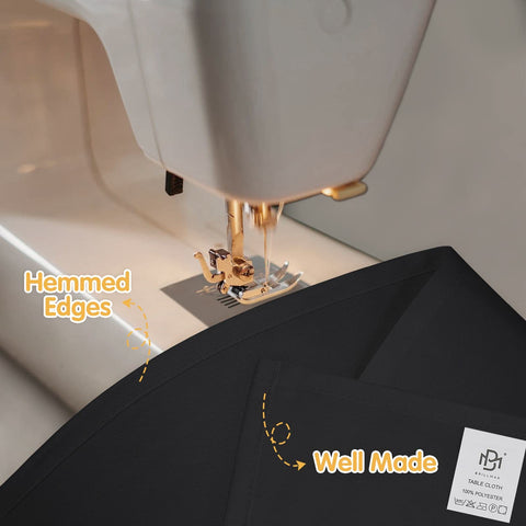 Stain resistance demo on BRILLMAX tablecloth for easy cleanup.