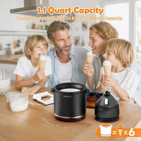 BRIOBITE 1-1-quart capacity ideal for 2-3 servings at home.
