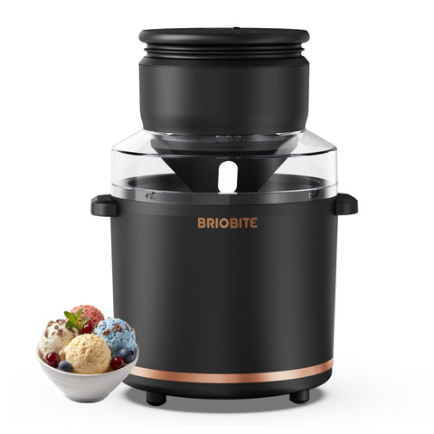 BRIOBITE ice cream maker with USB-C charging powering quick desserts.