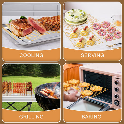 BRIOOUT 3-inch tier spacing fits half-sheet pans for efficient cooling.