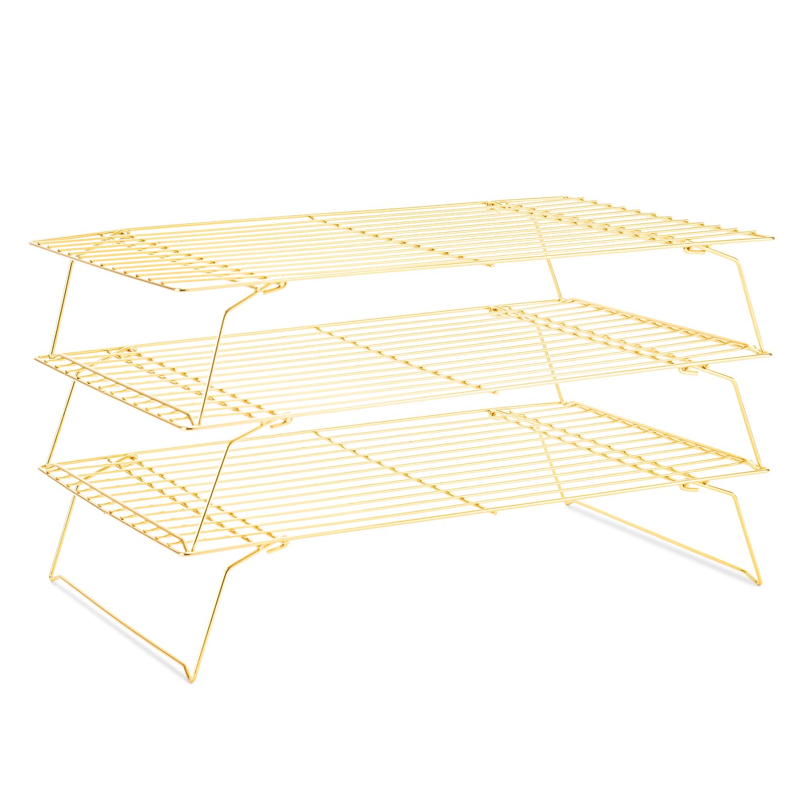 BRIOOUT 3-tier cooling rack in stainless steel for even airflow and rapid cooling.
