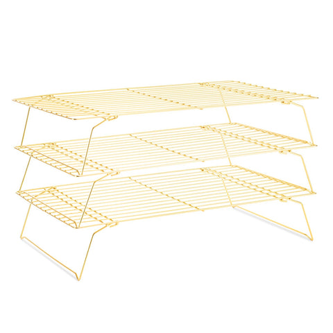 BRIOOUT 3-tier cooling rack in stainless steel for even airflow and rapid cooling.