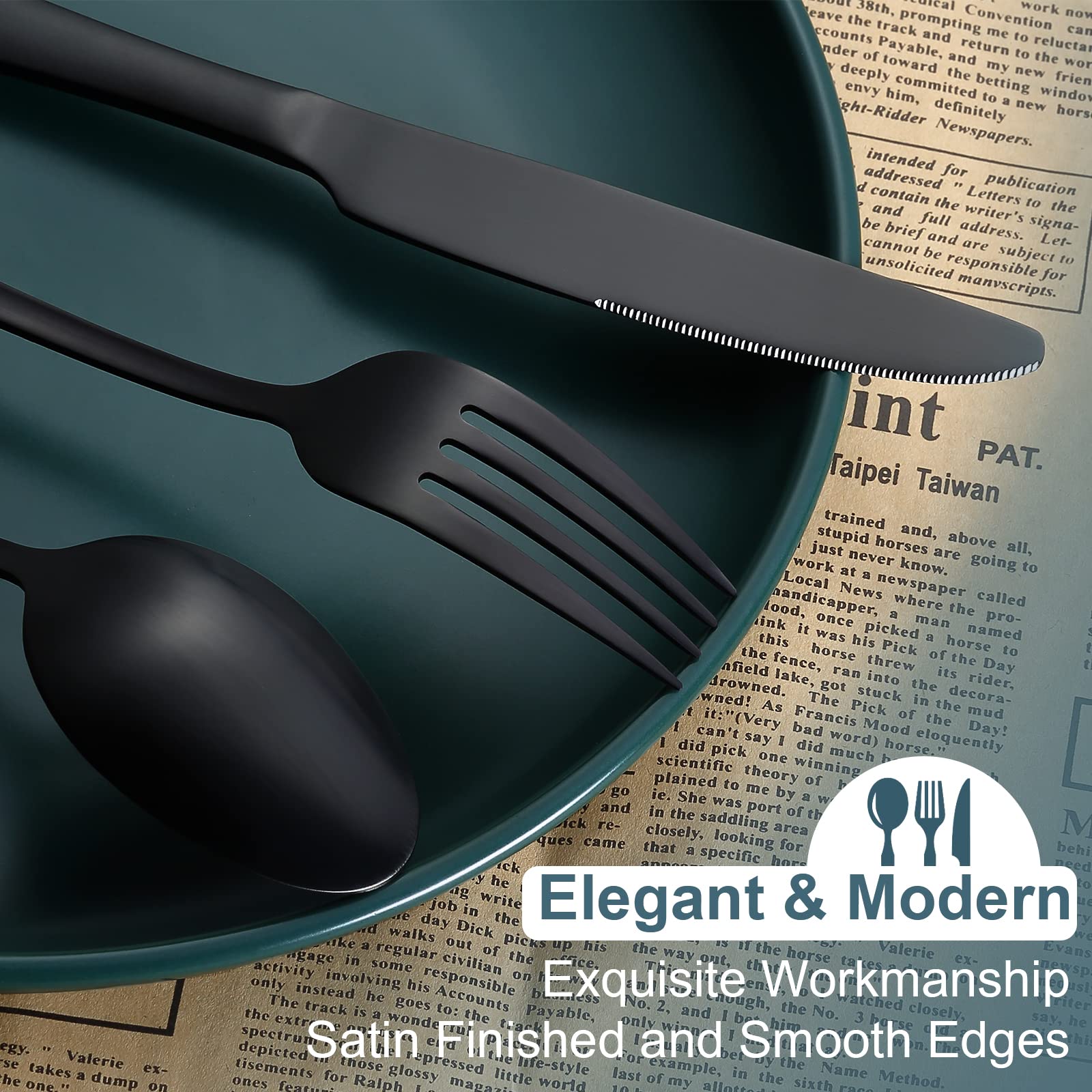 Ergonomic BRIOUT handle design for comfortable, balanced dining