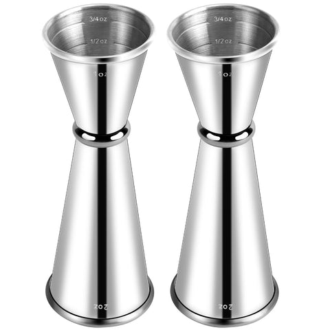 BRIOUT jigger set front view showing compact, reliable bar measuring tool.