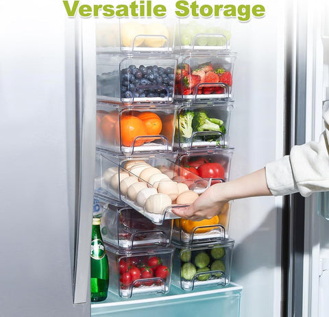 Brippo anti-slip bottom prevents shifts during fridge access.