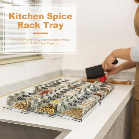 Brippo anti-slip spice tray keeps jars steady during use
