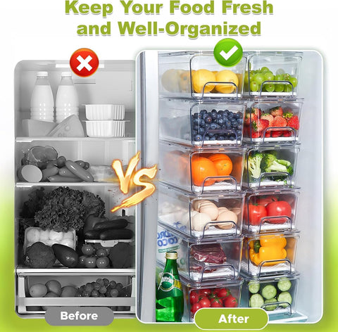 Brippo clear fridge containers showcase contents at a glance and reduce waste.