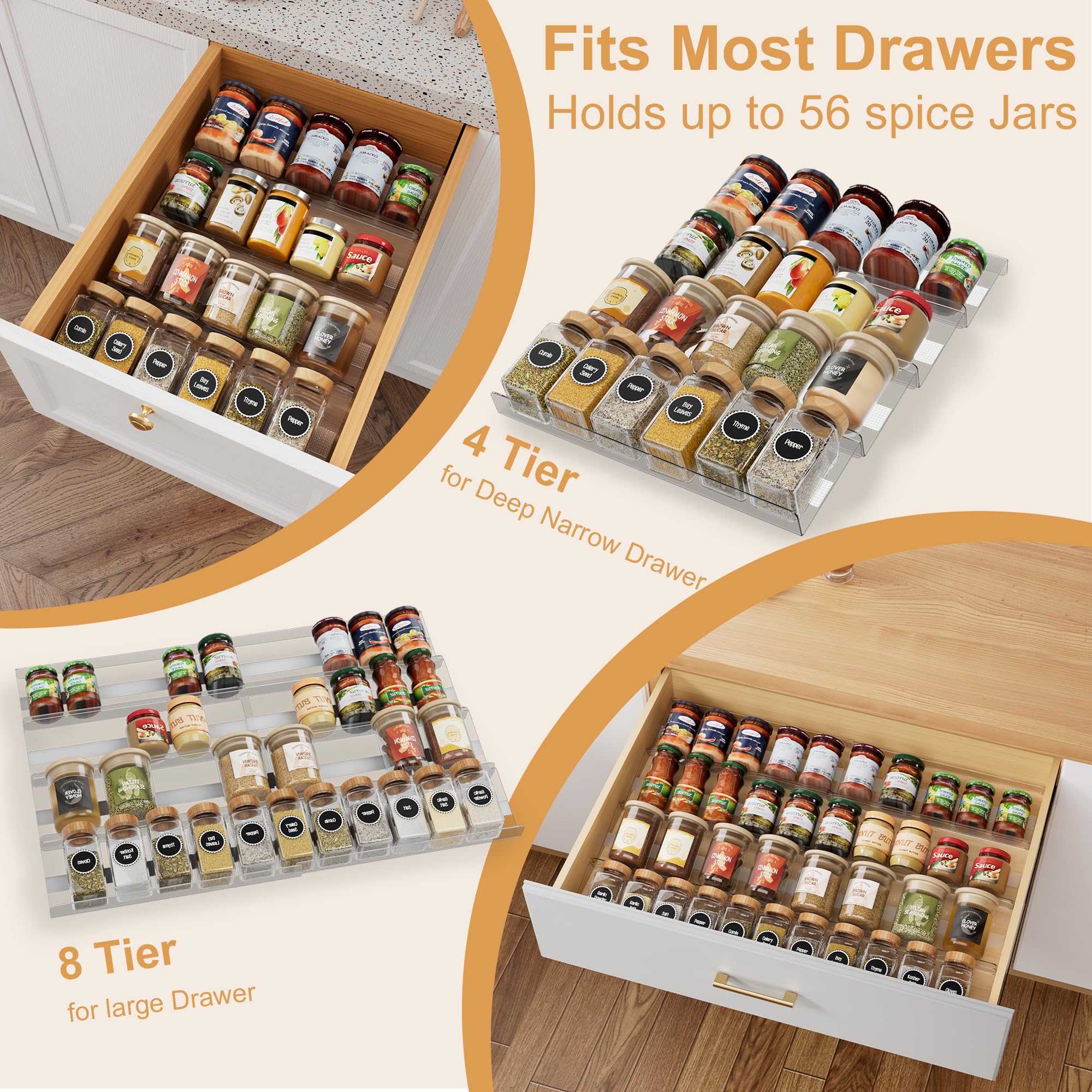 Brippo tilted transparent view helps identify spices quickly