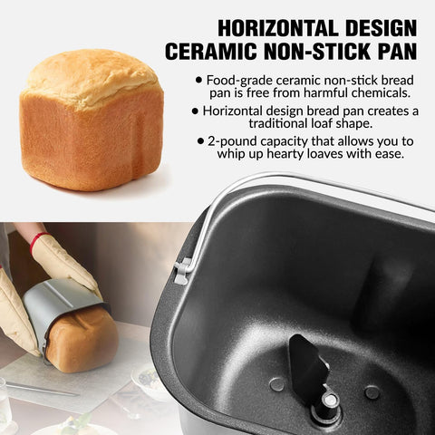 Briskind bread maker crust color options for light to dark loaves