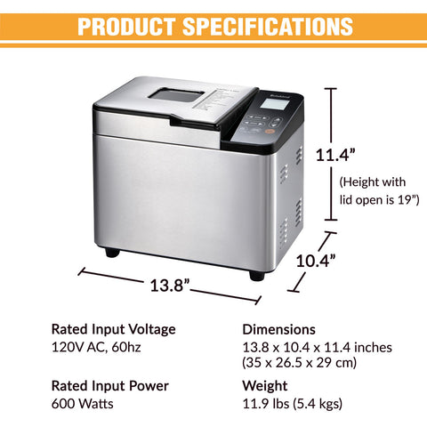 Briskind safety features and 2-year warranty label