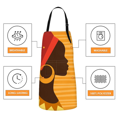 Britimes apron features two large pockets for phone, towels, or tools