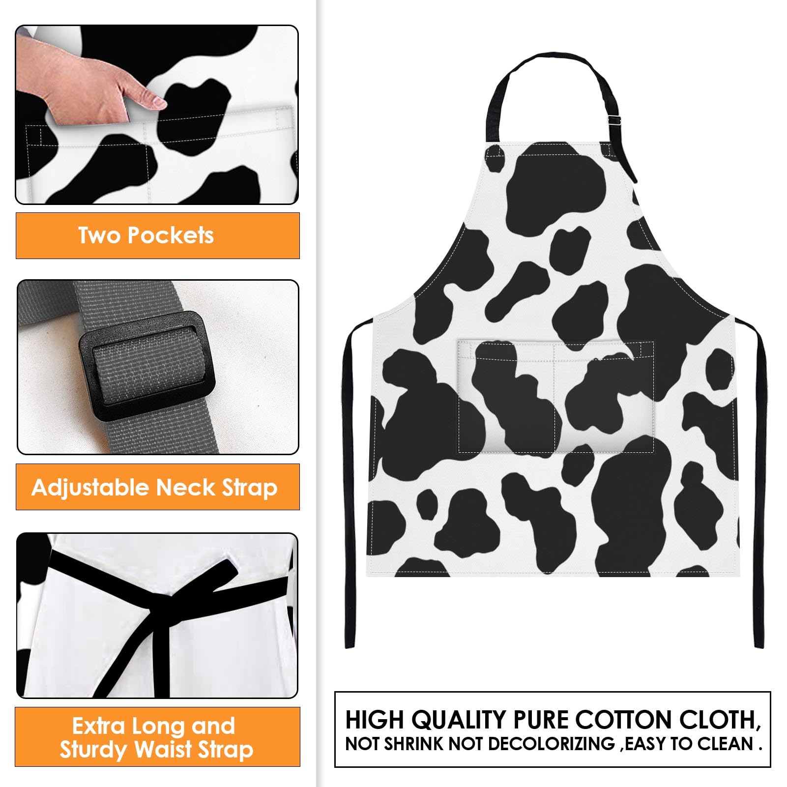 Britimes apron machine-washable material simplifies after-work cleanup
