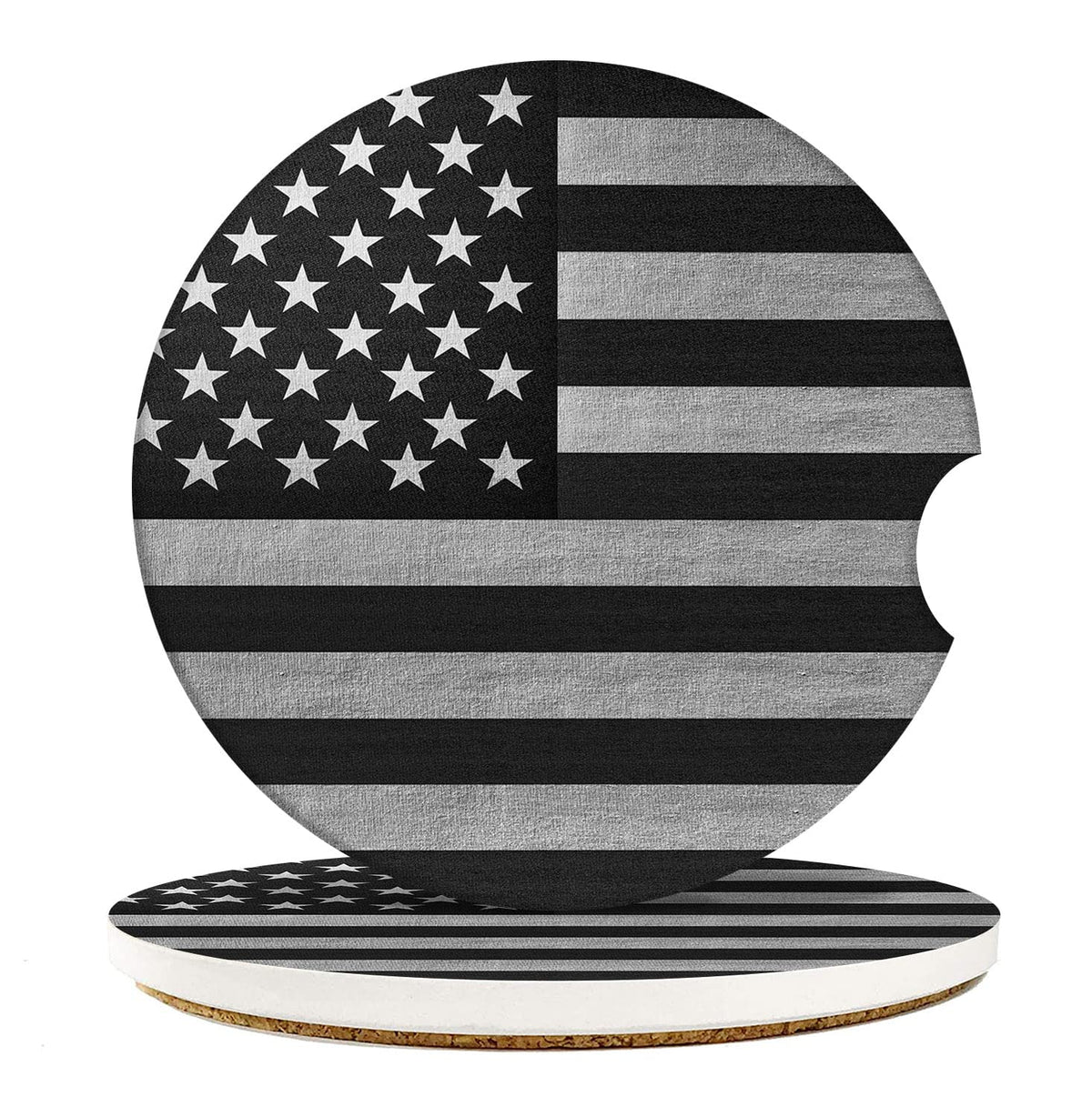 Britimes car coaster with absorbent ceramic stone captures moisture for a dry cup holder.