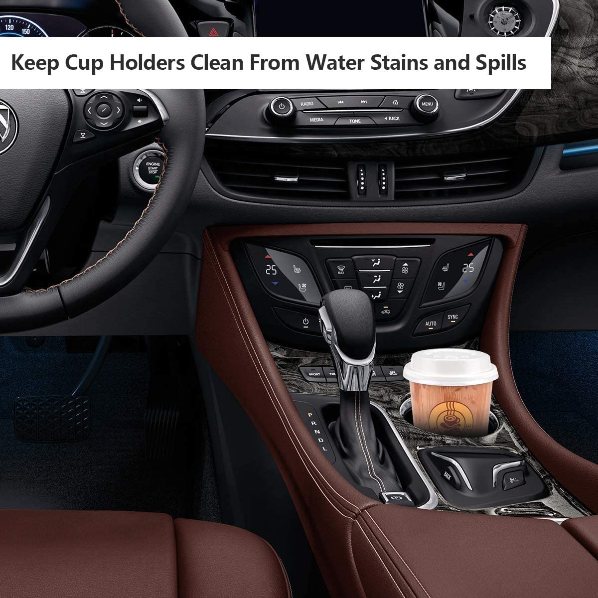 Britimes durable 2-pack coasters offer everyday moisture absorption and protection.