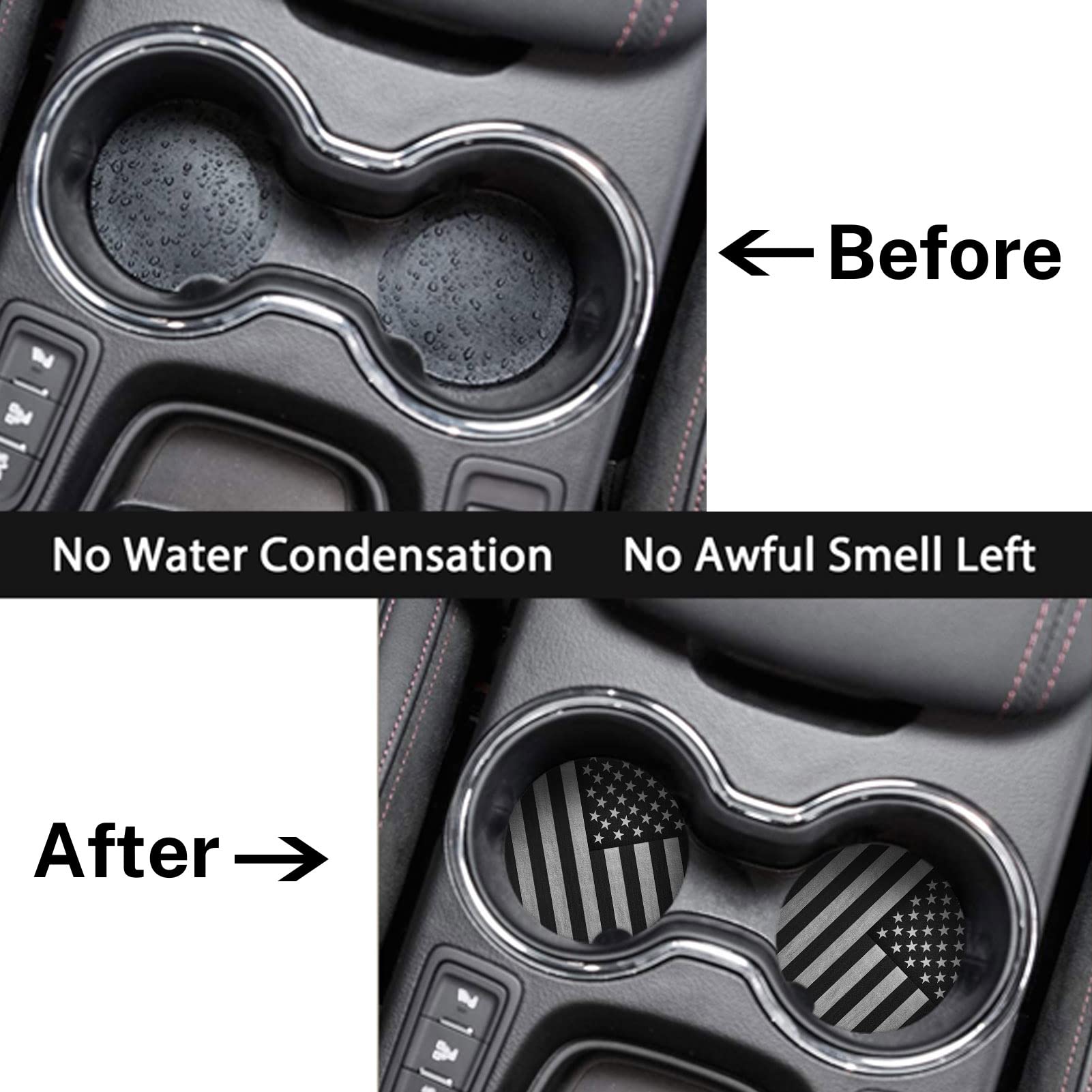 Britimes 2.56-inch coaster fits most cup holders and manages moisture effectively.