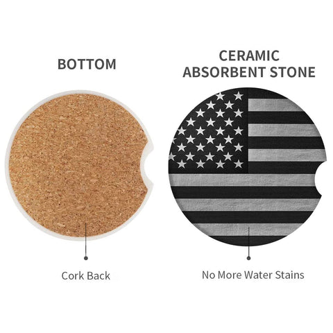 Britimes cork base car coaster protects surfaces without scratches while absorbing drips.