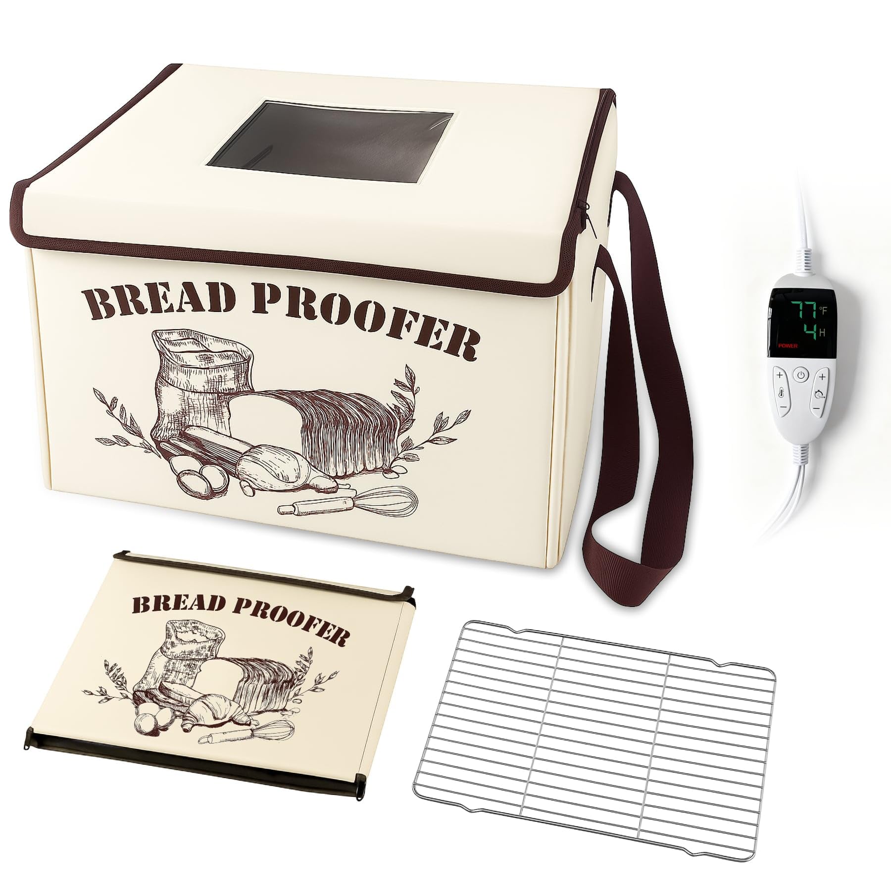 Brivouen Bread Proofing Box front view with intuitive controls for precise fermentation.