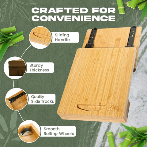 Broad Valley Bamboo Slider supports a compact coffee-station setup on the counter