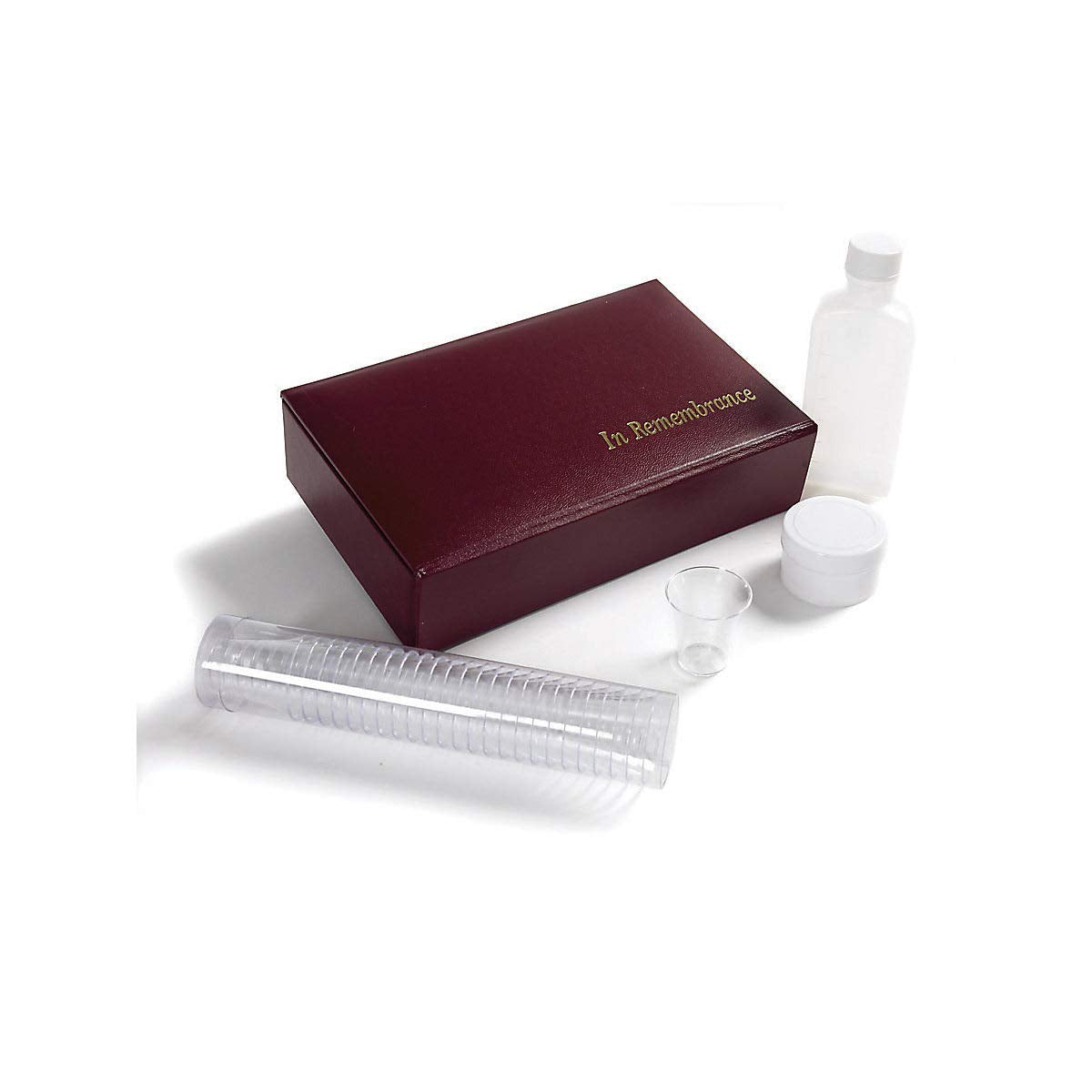 Broadman bread container holding approximately 38 pieces of communion bread