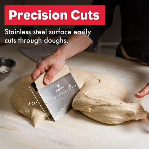 Brod & Taylor bench knife with 1-inch markings for precise portioning