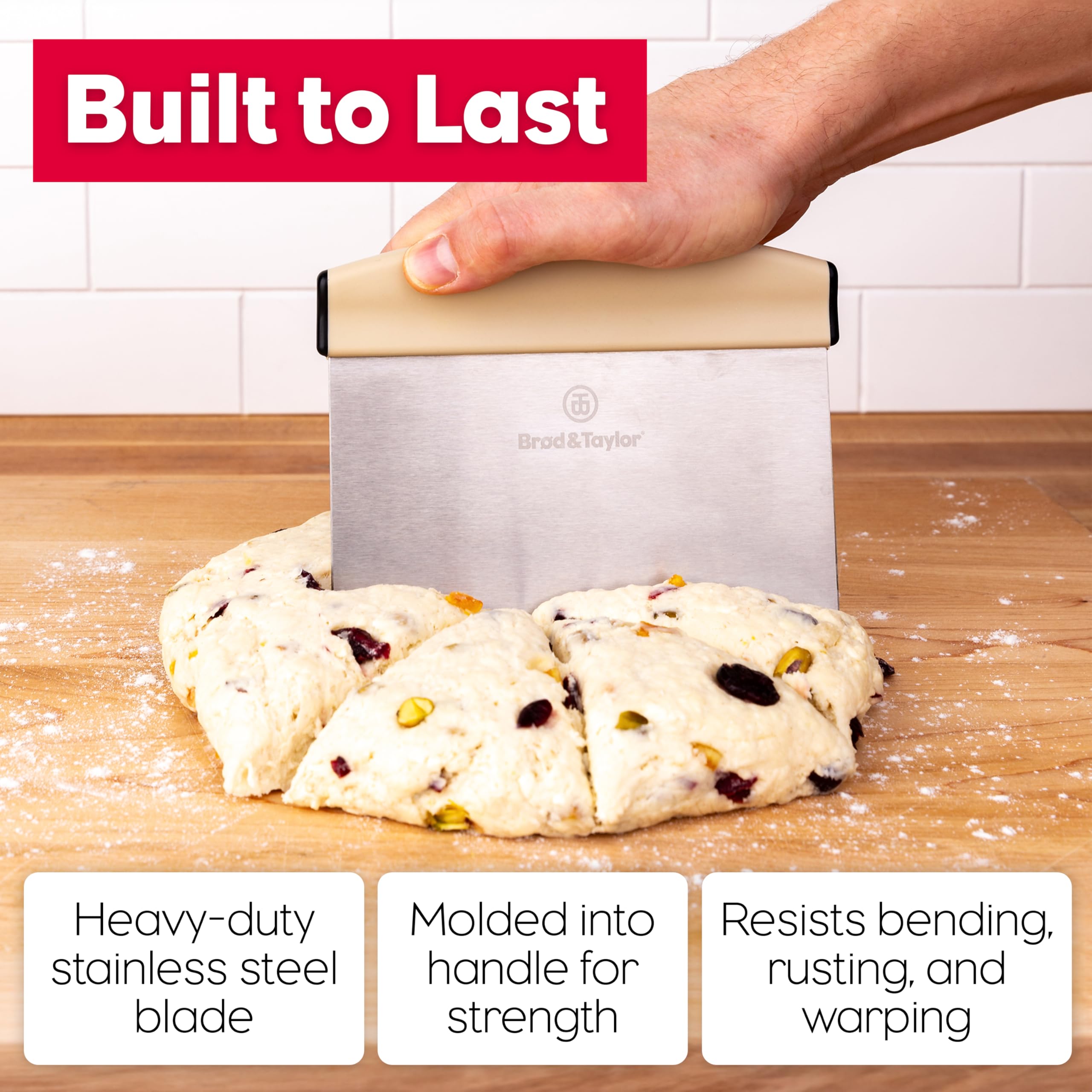 Brod & Taylor bench knife in dishwasher-ready cleanup scenario