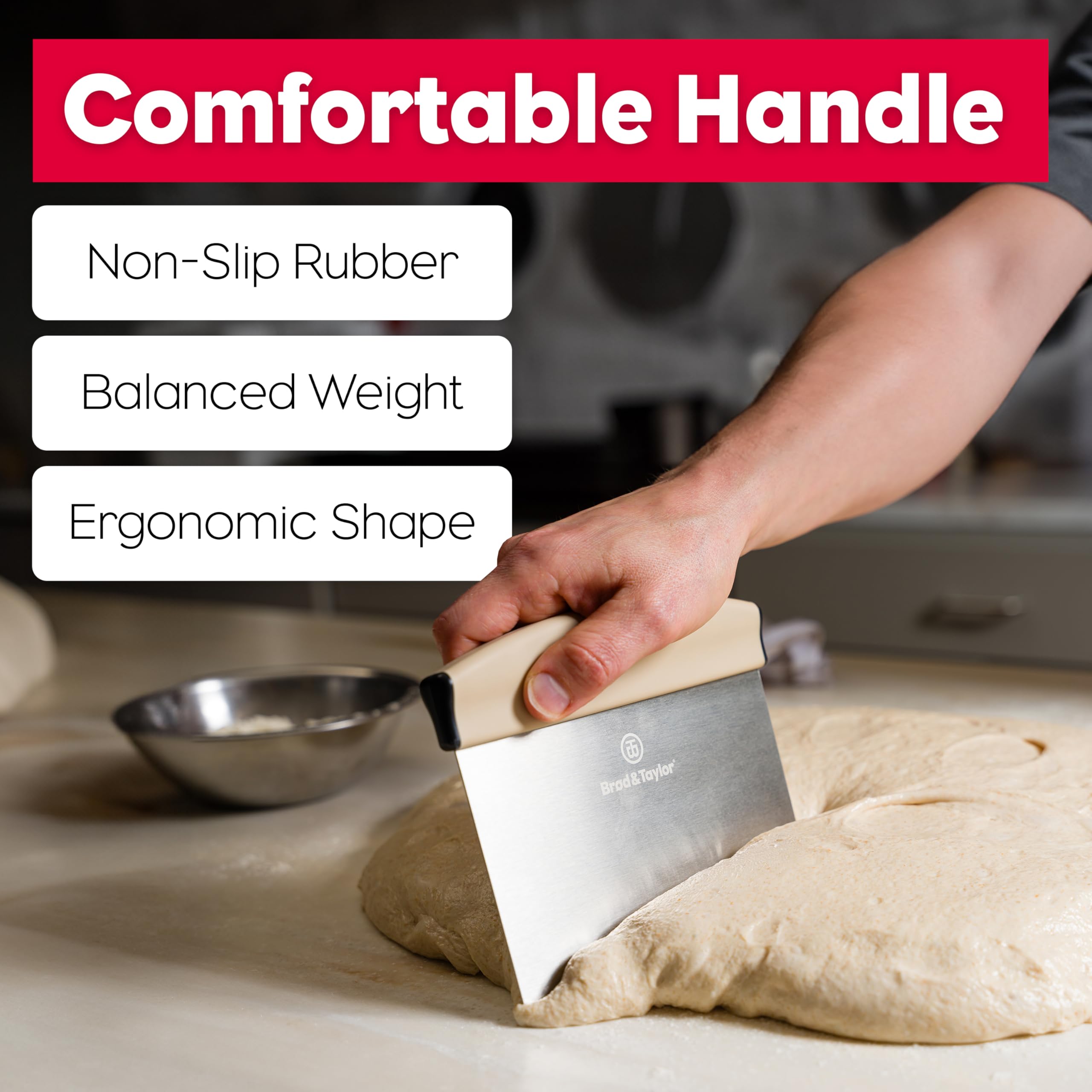 Brod & Taylor bench knife slicing dough smoothly