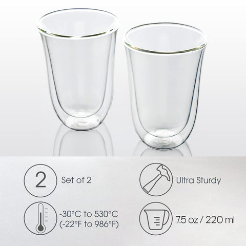 Brod & Taylor ergonomic glass cup resists condensation for daily use.