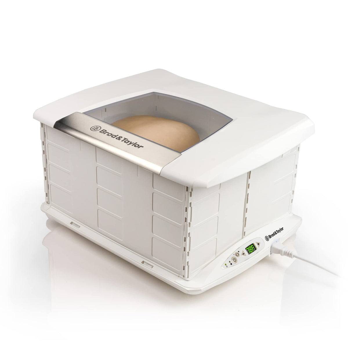 Brod & Taylor Folding Proofer closed on the counter, showcasing compact storage.