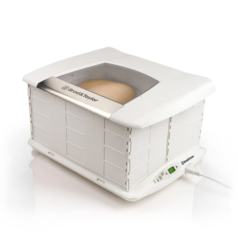 Brod & Taylor Folding Proofer closed on the counter, showcasing compact storage.