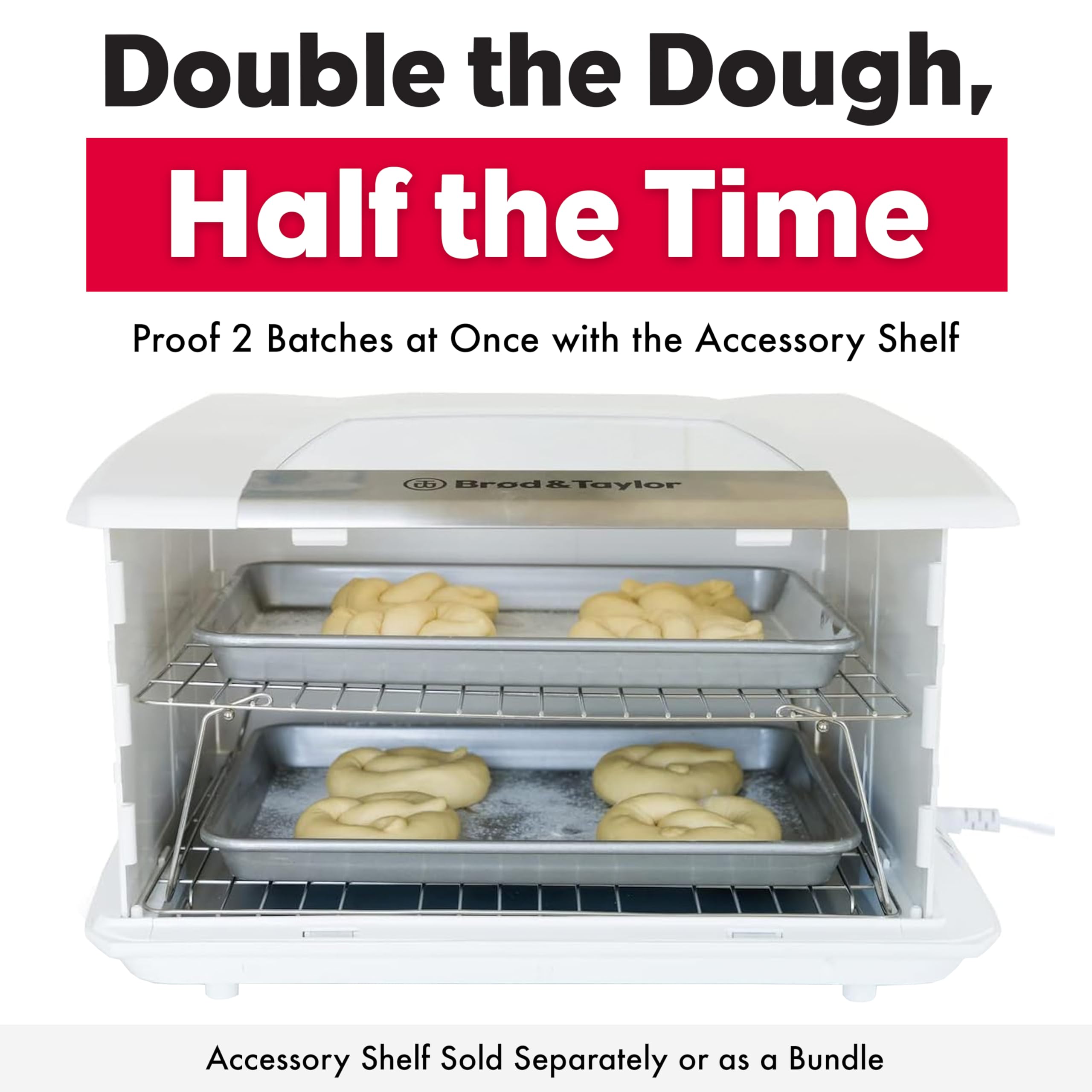 Brod & Taylor proofer folded compactly for easy kitchen storage.