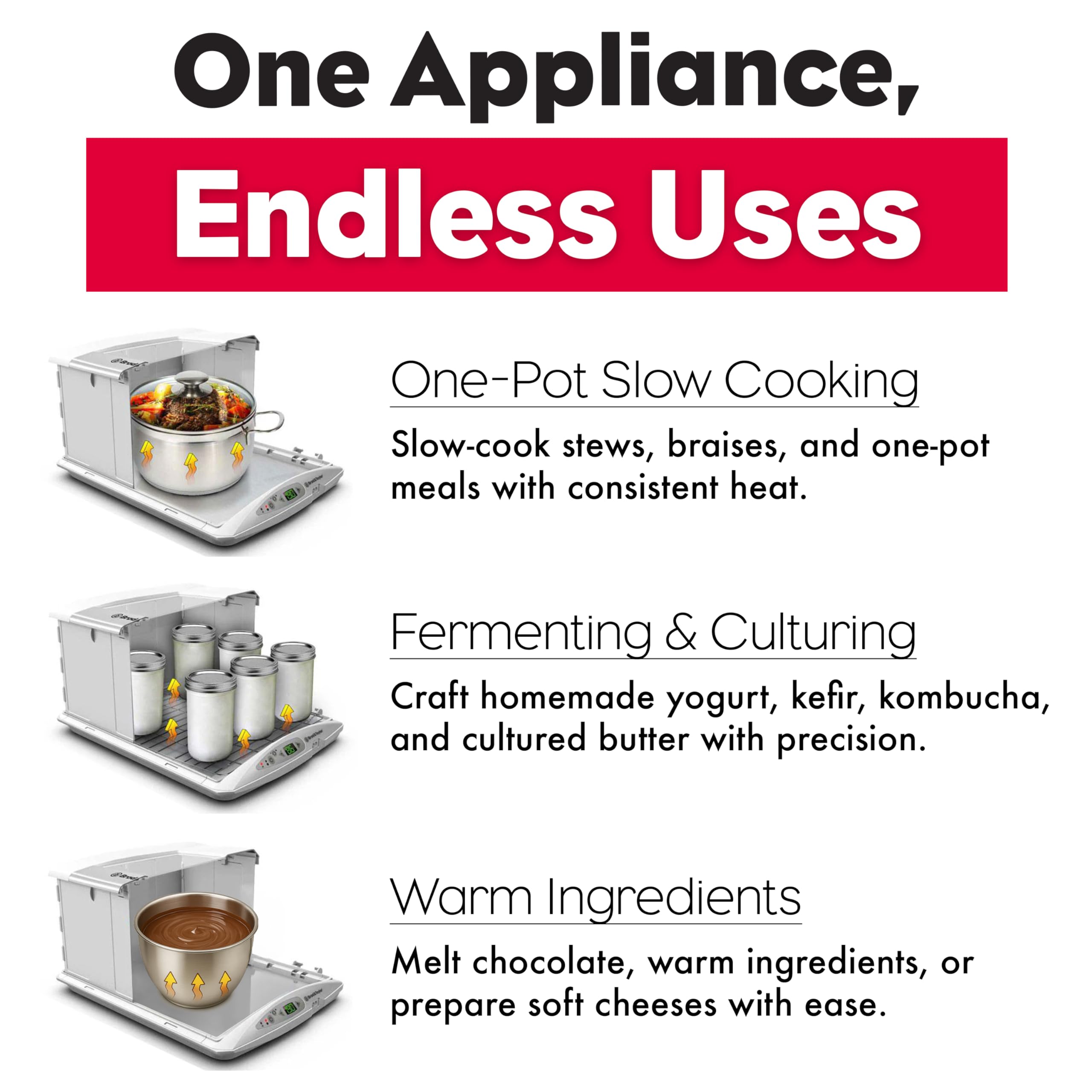 Brod & Taylor Folding Proofer controls and timer for precise temperature.