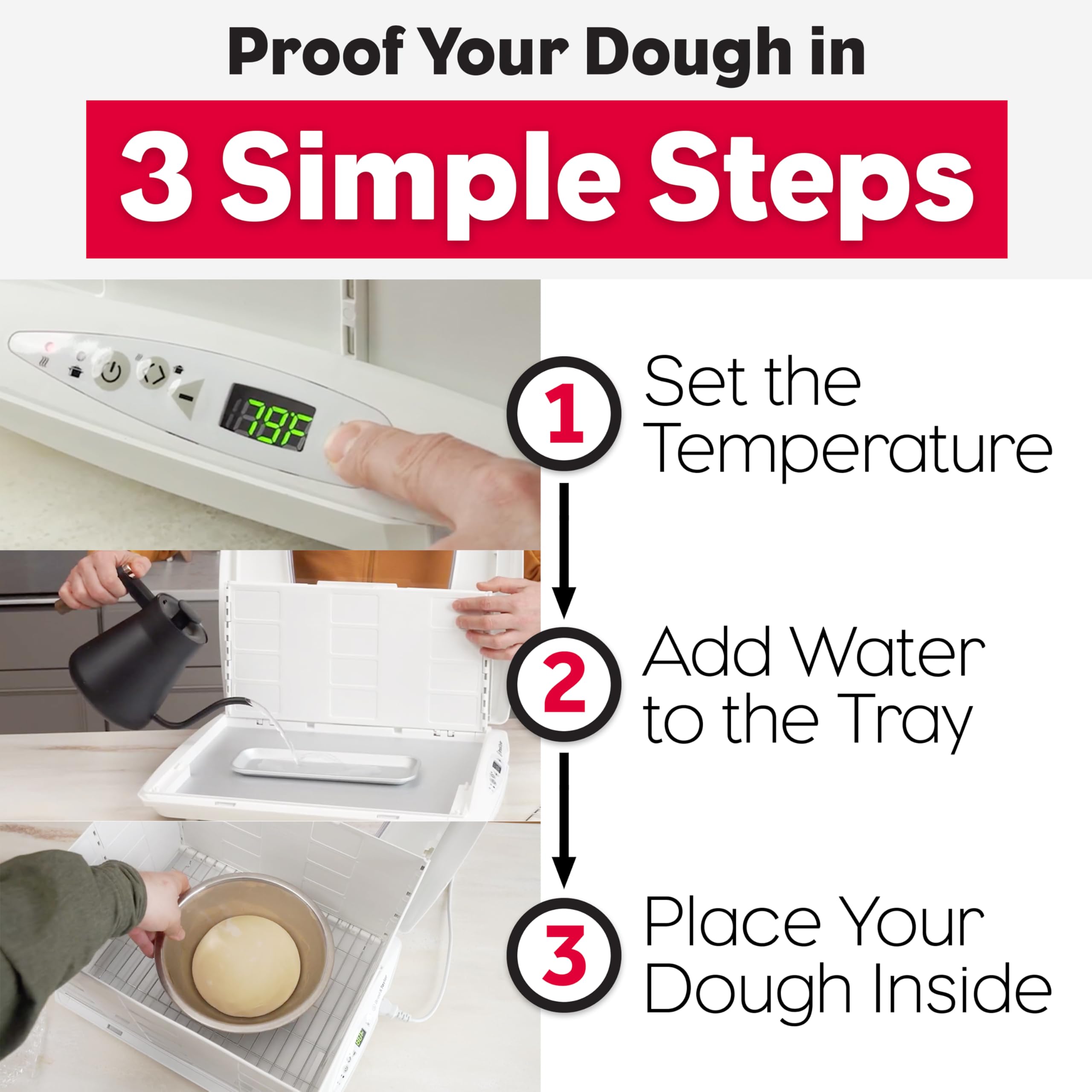 Brod & Taylor water tray humidity for controlled dough proofing
