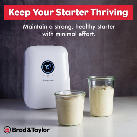 Brod & Taylor Sourdough Home control panel enables easy temperature adjustments.