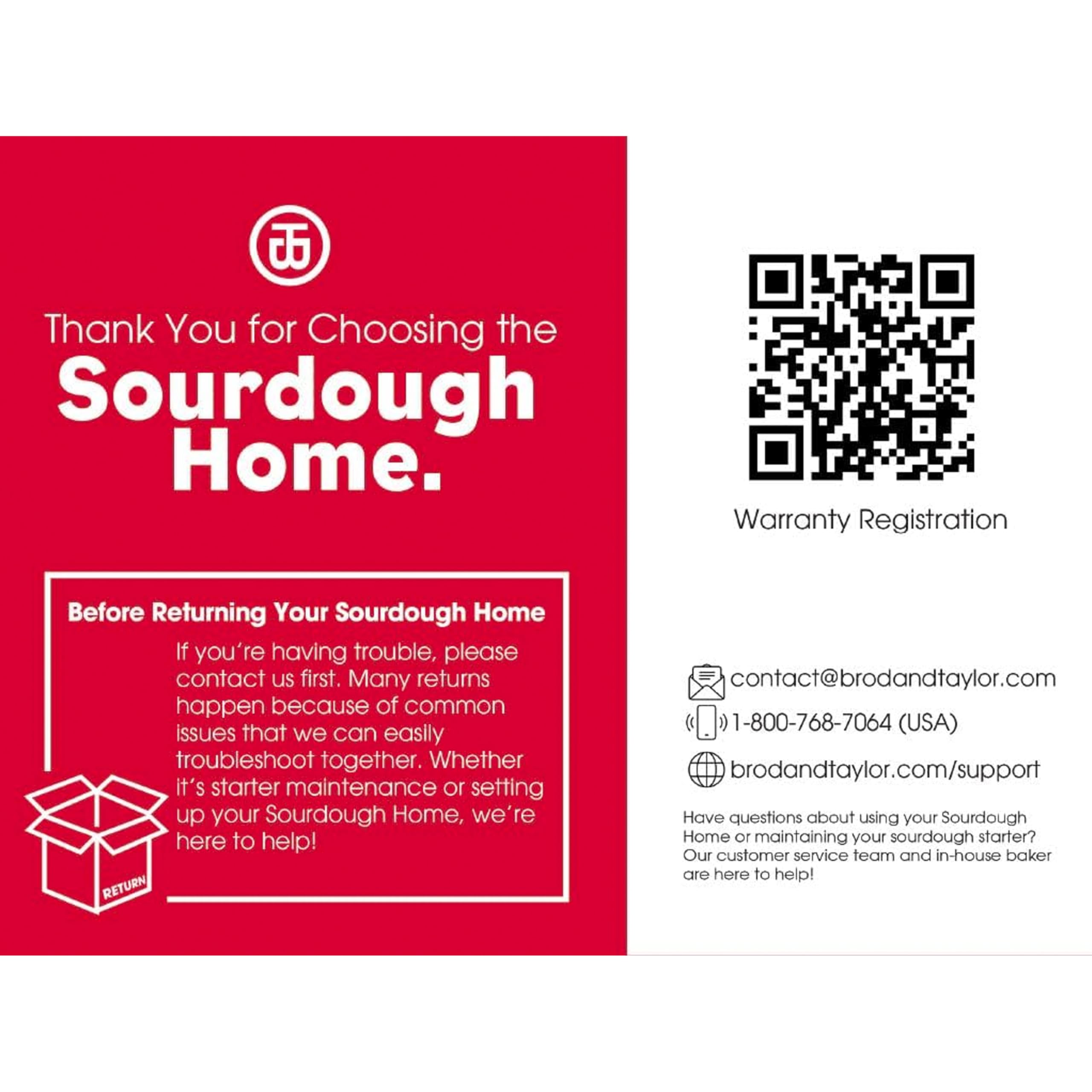 Brod & Taylor Sourdough Home on a kitchen counter during daily bake prep.