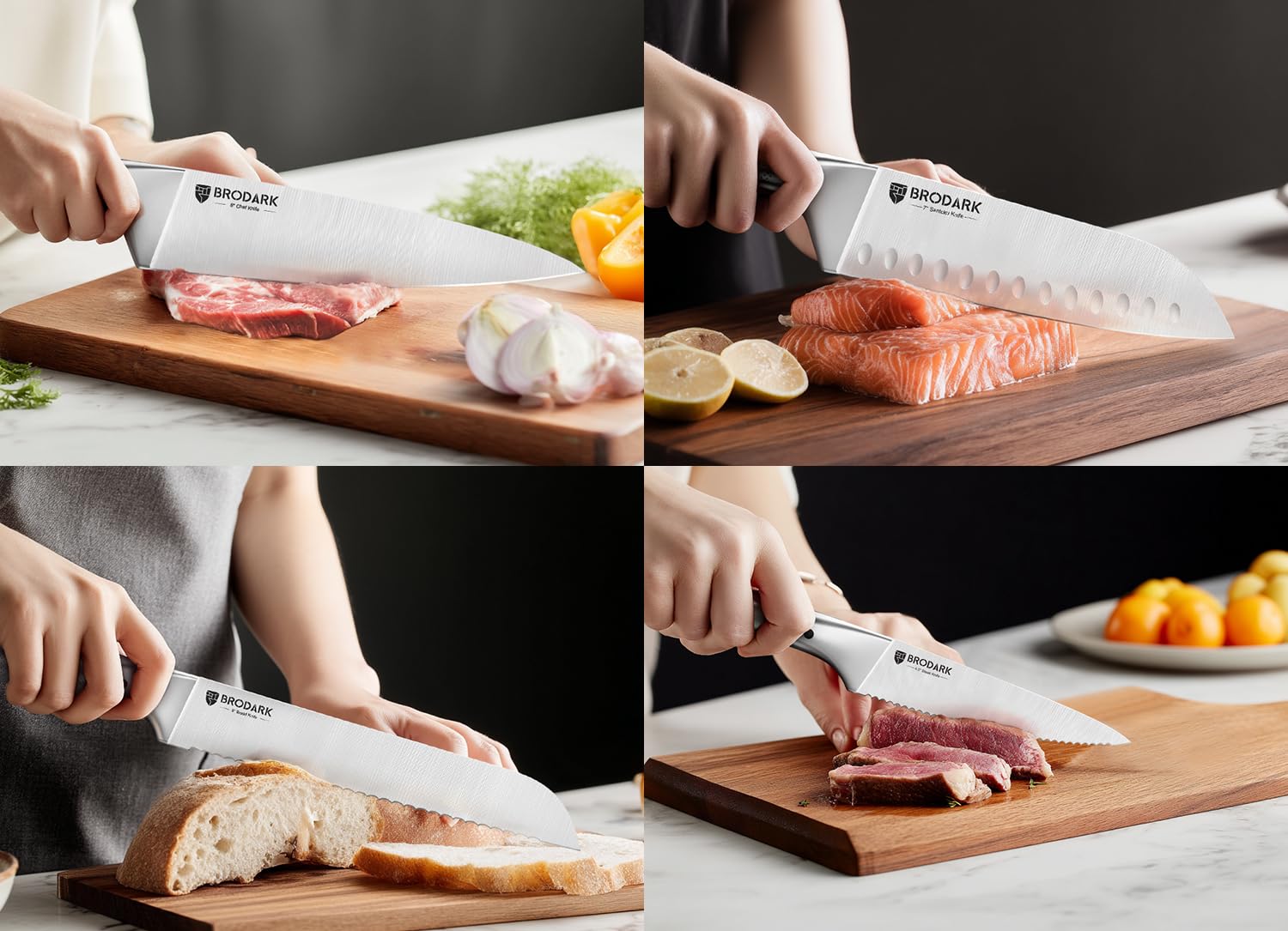 BRODARK 8-inch chef knife ideal for slicing and dicing with ease.
