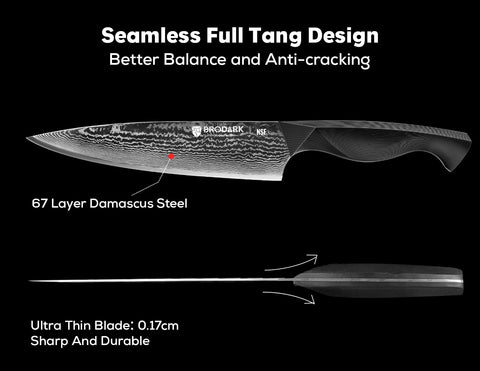 BRODARK edge precision honed view emphasizing sharpness and accuracy