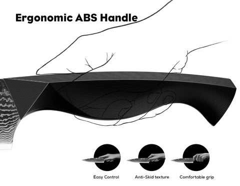 BRODARK full tang ABS handle indicating balanced control and comfort