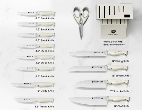 BRODARK Ivory Paring knife for peeling and detail work.
