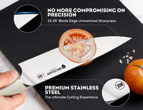BRODARK Ivory Series 8-inch bread knife for clean, even slices.