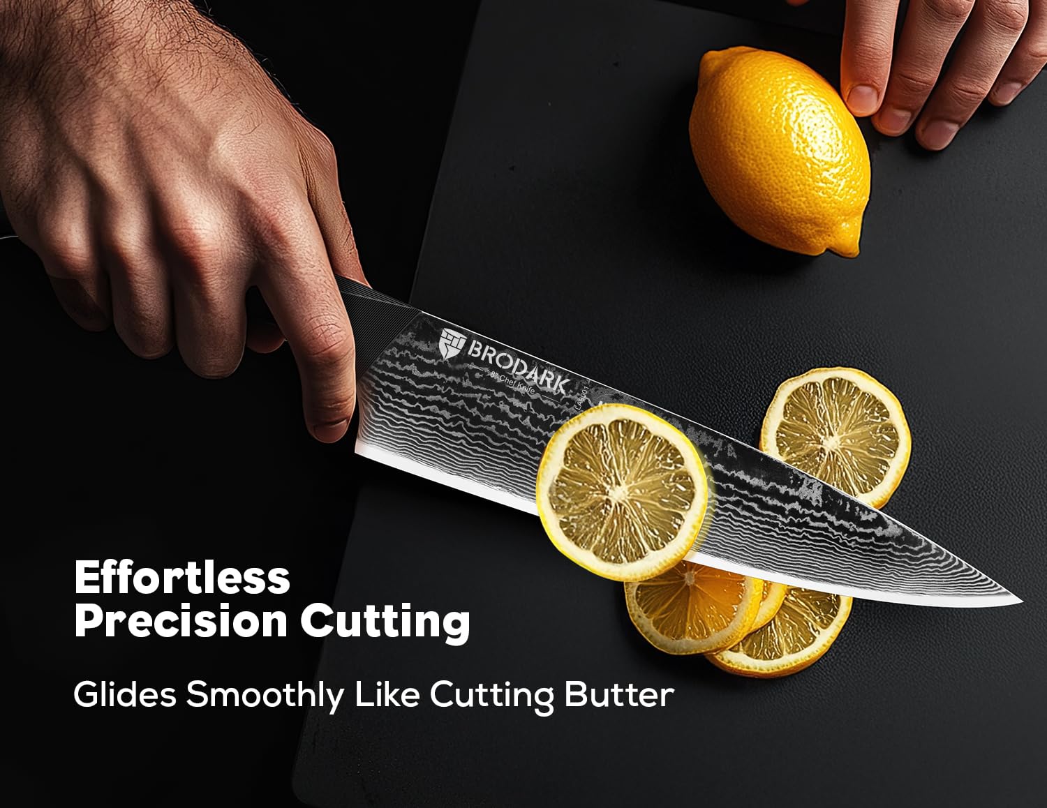 BRODARK knife block storage showcasing organized kitchen setup and safe access