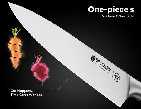 BRODARK 7-inch Santoku knife for precision dicing and slicing.