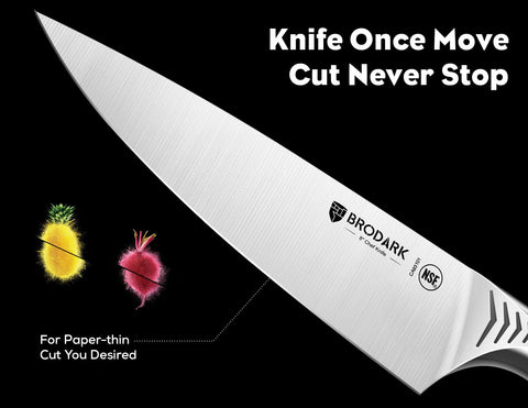 BRODARK Shark Series 7-inch Santoku Knife for versatile chopping and precision