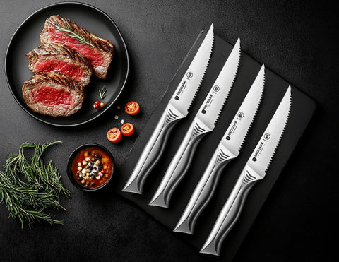 BRODARK shark-inspired handle and bolster provide a secure grip