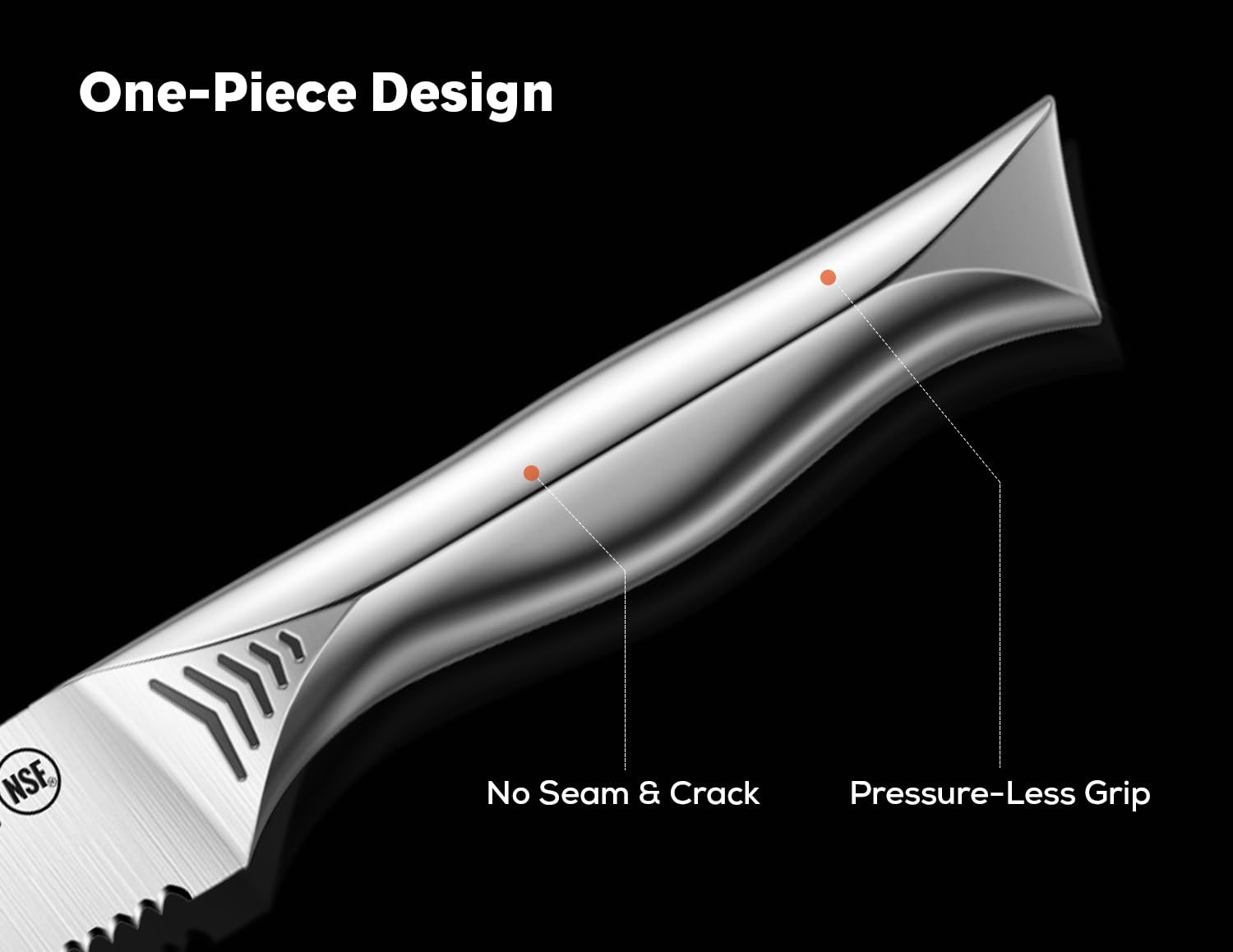 BRODARK high-carbon stainless steel resists rust and holds edge