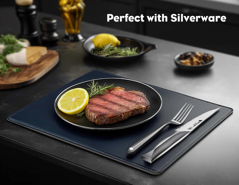 BRODARK steak knives on table offer elegant dining setup