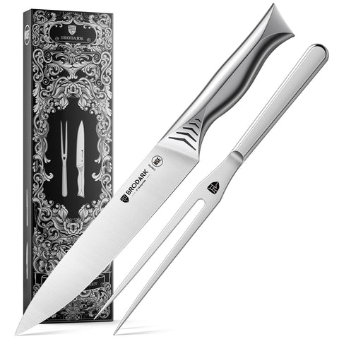 BRODARK turkey carving knife 8-inch in action for precise slices