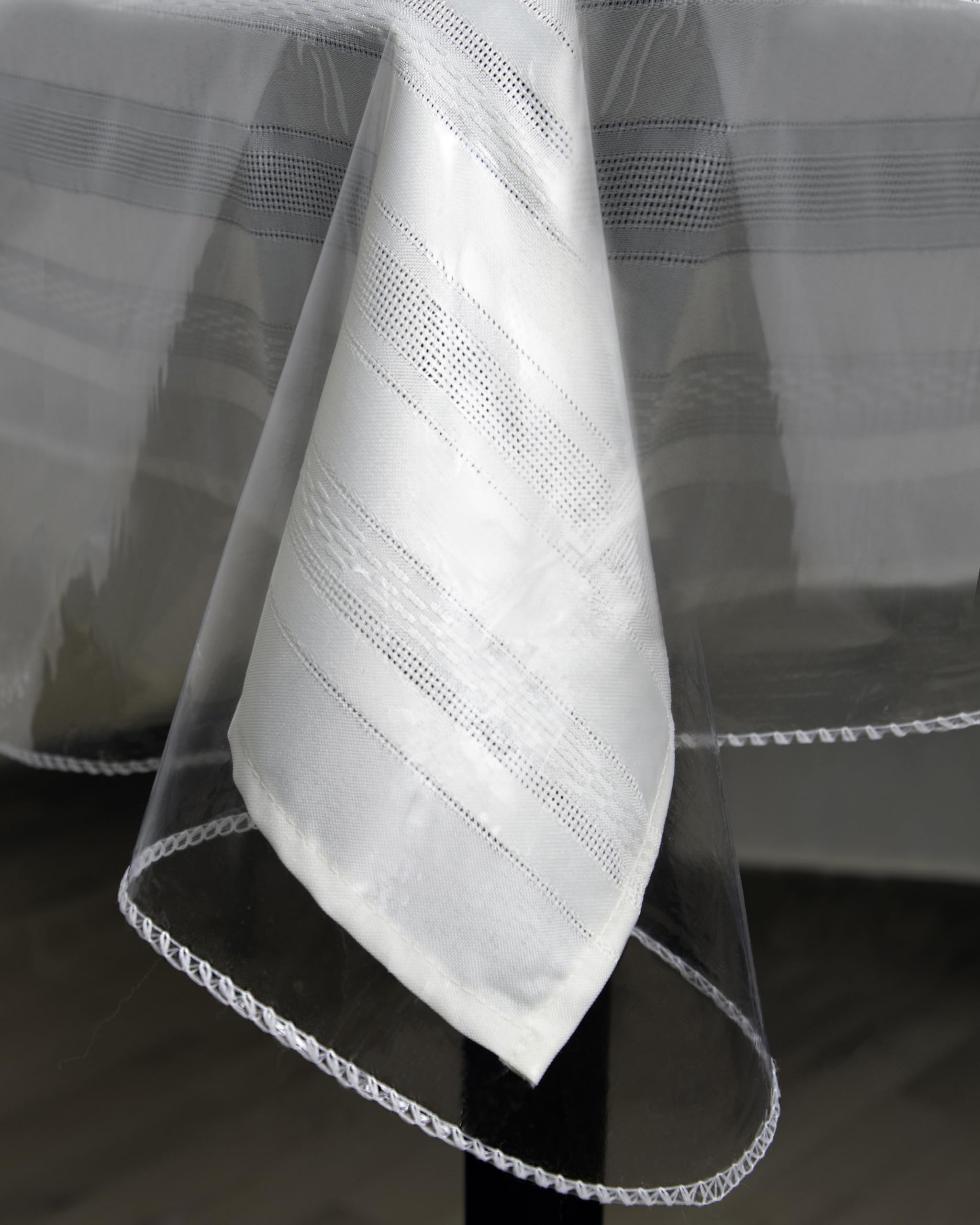 BRODER MFG. INC. crystal clear vinyl 52x70 oblong protector preserves table beauty and shows surface