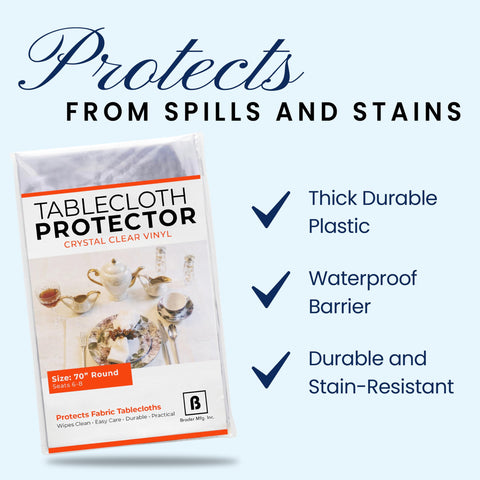 BRODER MFG. INC. stain-resistant top layer protects surfaces during meals.