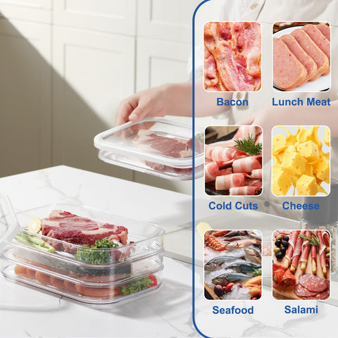 Bronkeeper lunch-meat and cheese container keeps fridge clutter-free.