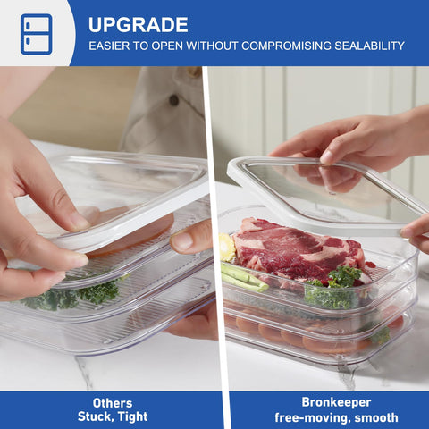 Bronkeeper space-saving fridge organizer fits compactly in drawers.